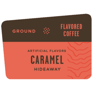 Label of Caramel Hideaway - Flavored Coffee