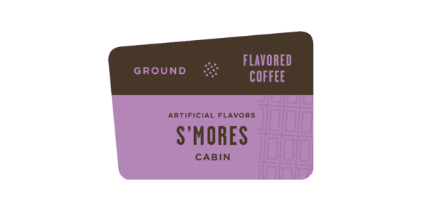 Label of S'mores Cabin Flavored Coffee
