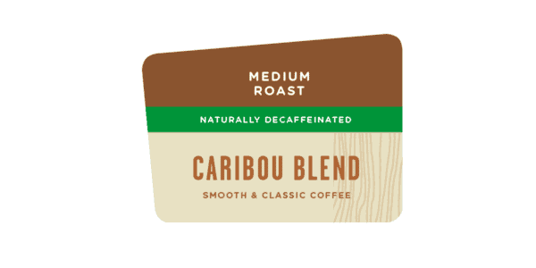 Label of Caribou Coffee Medium Roast Decaf
