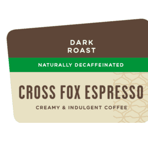 Label for Cross Fox Espresso Decaf