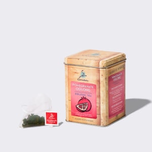 Pomegranate Oolong Tea Container and Bag