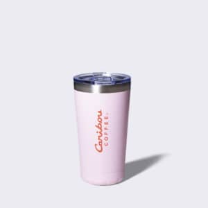 16 ounce pink stainless steel tumbler