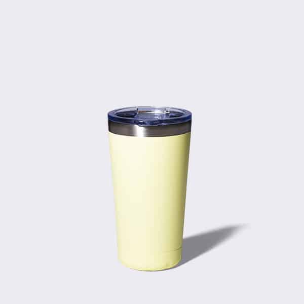16 ounce yellow stainless steel tumbler