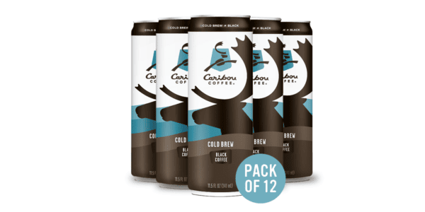 Caribou's black coffee cold brew ready-to-drink cans