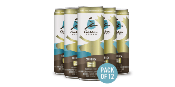 Caribou's vanilla crafted cold brew ready-to-drink cans