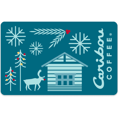 Winter landscape caribou coffee physical gift cards