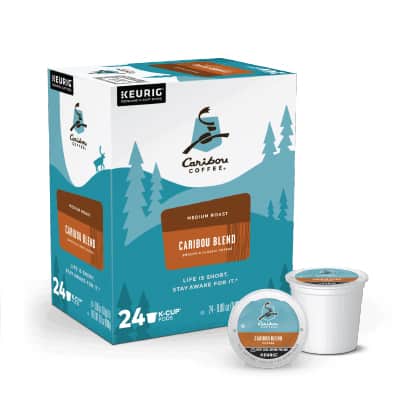 Caribou Blend K-Cup® Pods are available for coffee subscriptions.