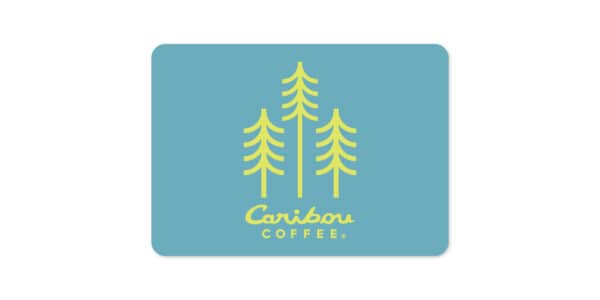 Caribou Coffee three trees physical gift cards