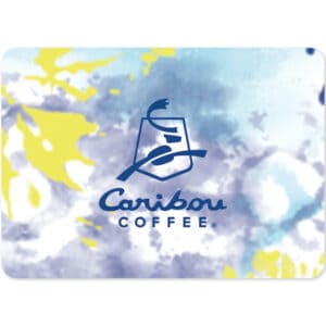 Tie Dye Caribou Coffee physical gift card