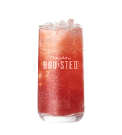Sparkling Strawberry Daiquiri. Caribou BOUsted caffeinated beverages