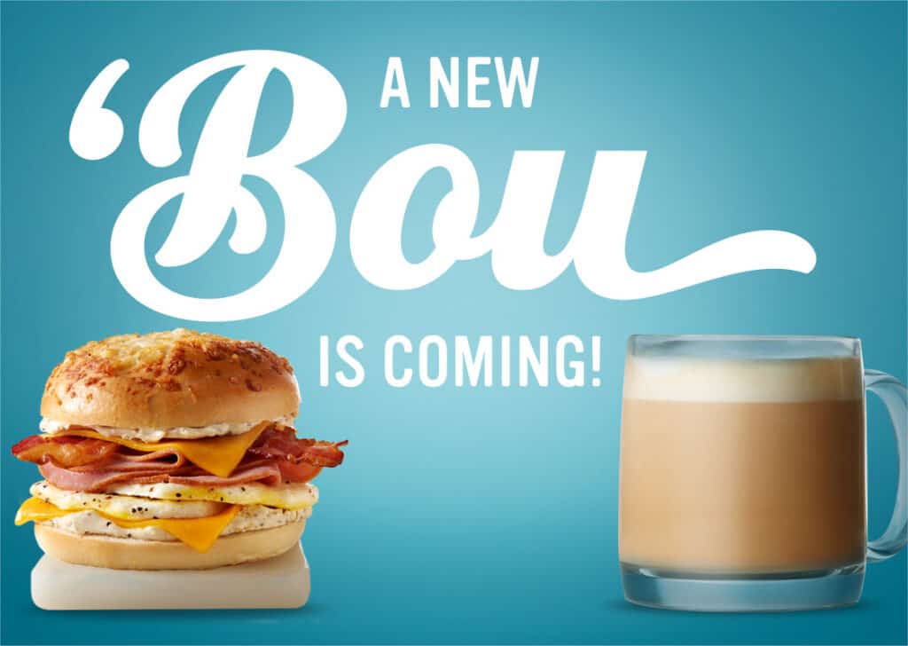 A New 'Bou is coming! Latte and Lumberjack sandwich.
