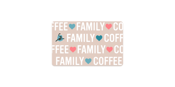 Family and Coffee physical gift card. Caribou Coffee gift card, buy one now.