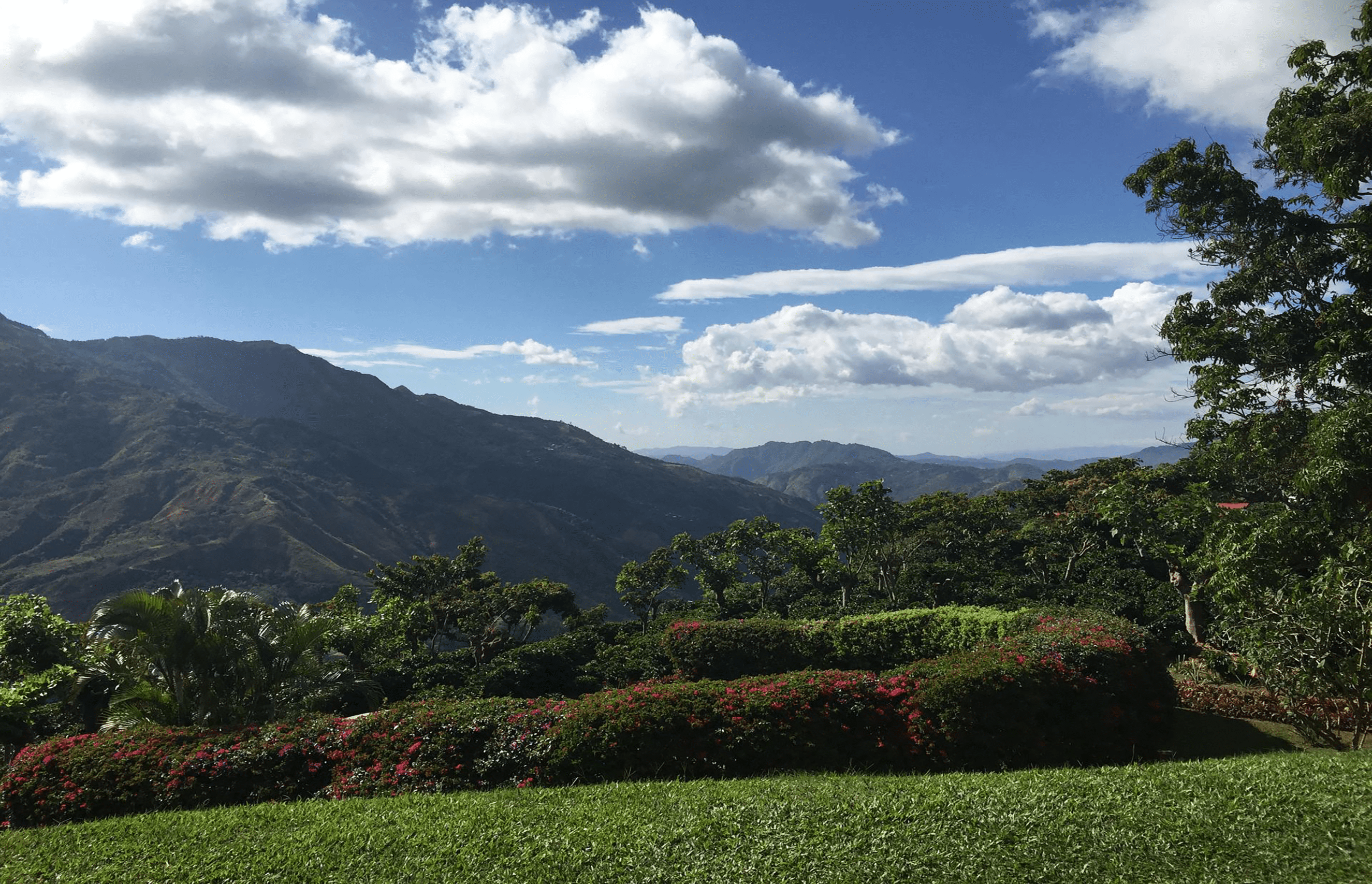 scenic mountain view where caribou coffee's la minita blend is grown