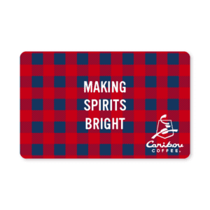 Buffalo Plaid gift card with Making Spirits bright on the front.