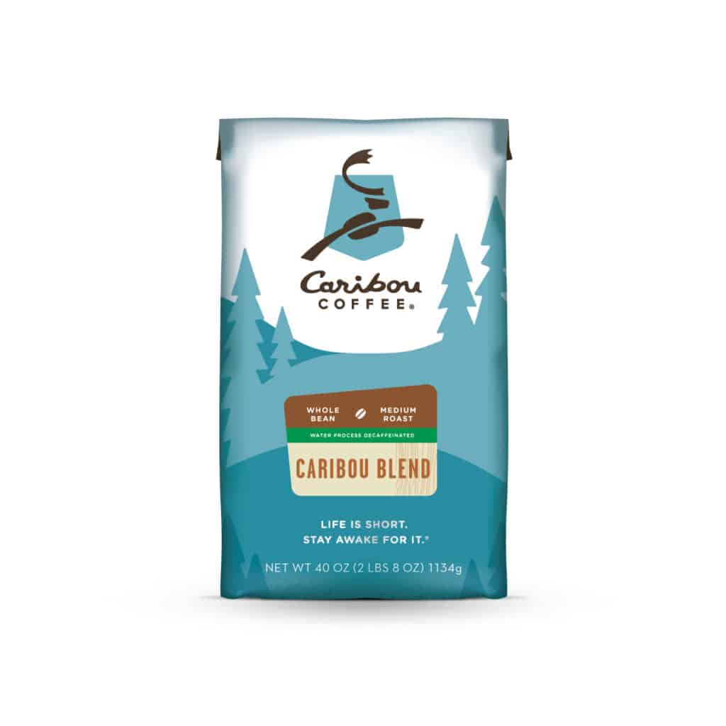 bag of caribou coffee's decaf caribou blend
