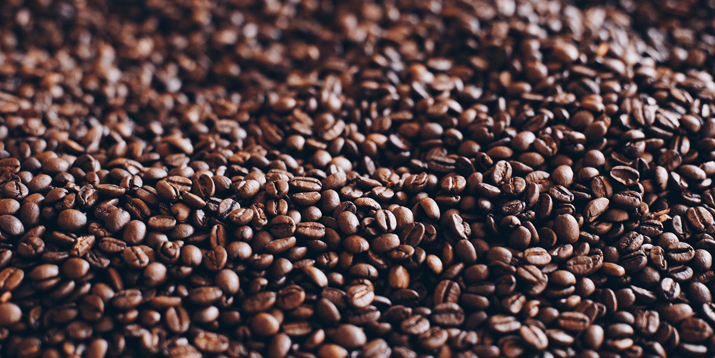 flat lay of coffee beans
