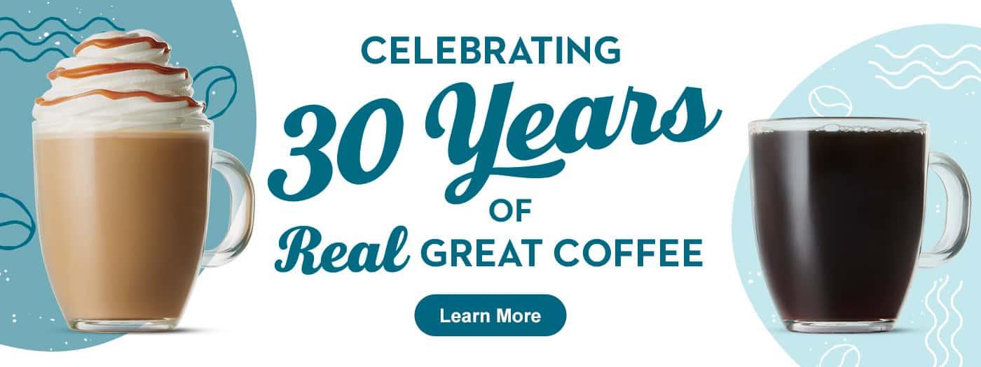 Celebrating 30 years of Real Great Coffee