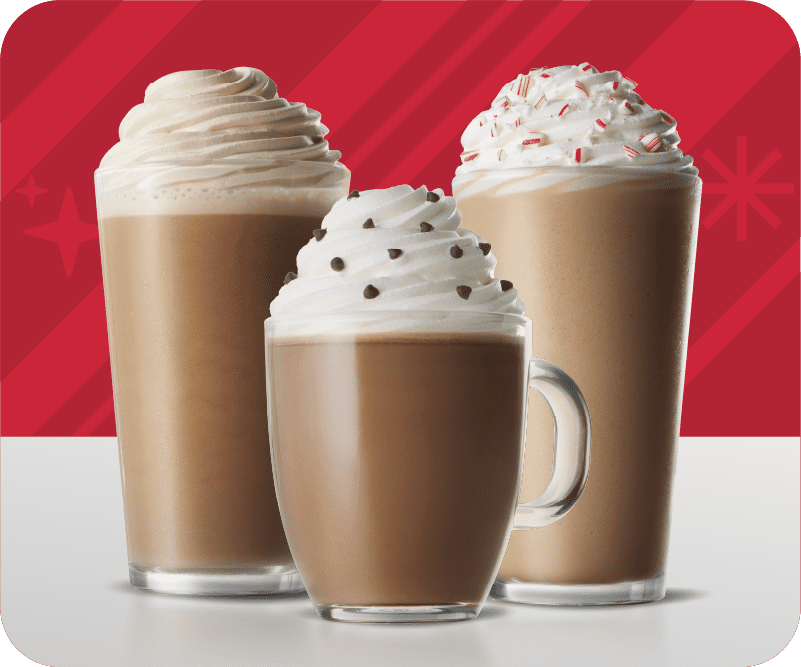 Holiday beverages at Caribou Coffee