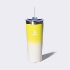 Yellow Ombre Tumbler with straw