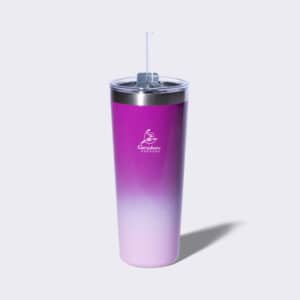 Pink Ombre Tumbler with straw