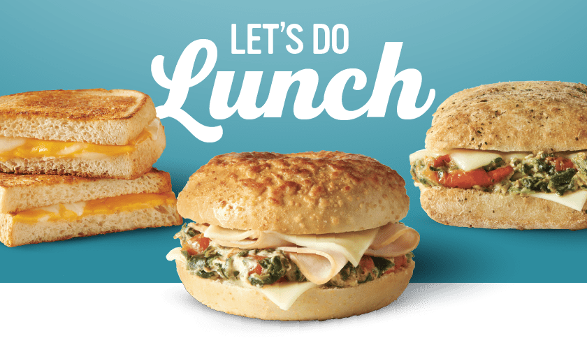 Let's do lunch! Three lunch items at Caribou Coffee.