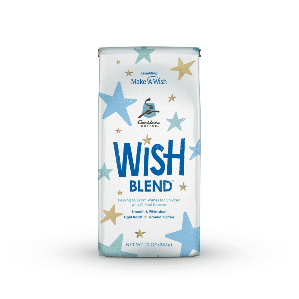 bag of caribou coffee's wish blend in partnership with make-a-wish foundation