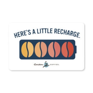 Here's a little recharge physical gift card.