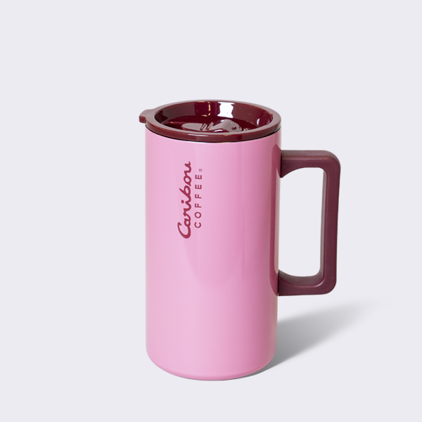 Shine 18oz Stainless Steel Logo Mug - Pink
