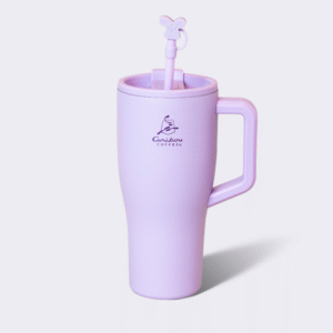 Feeling Festive 30oz Stainless Steel Handled Tumbler with Straw Topper - Sugar Plum