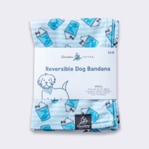 Caribou Coffee Reversible Printed Pet Bandana- Small