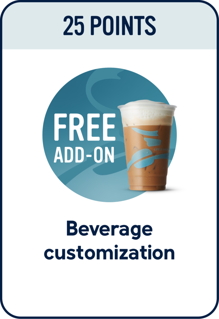 25 points beverage customization