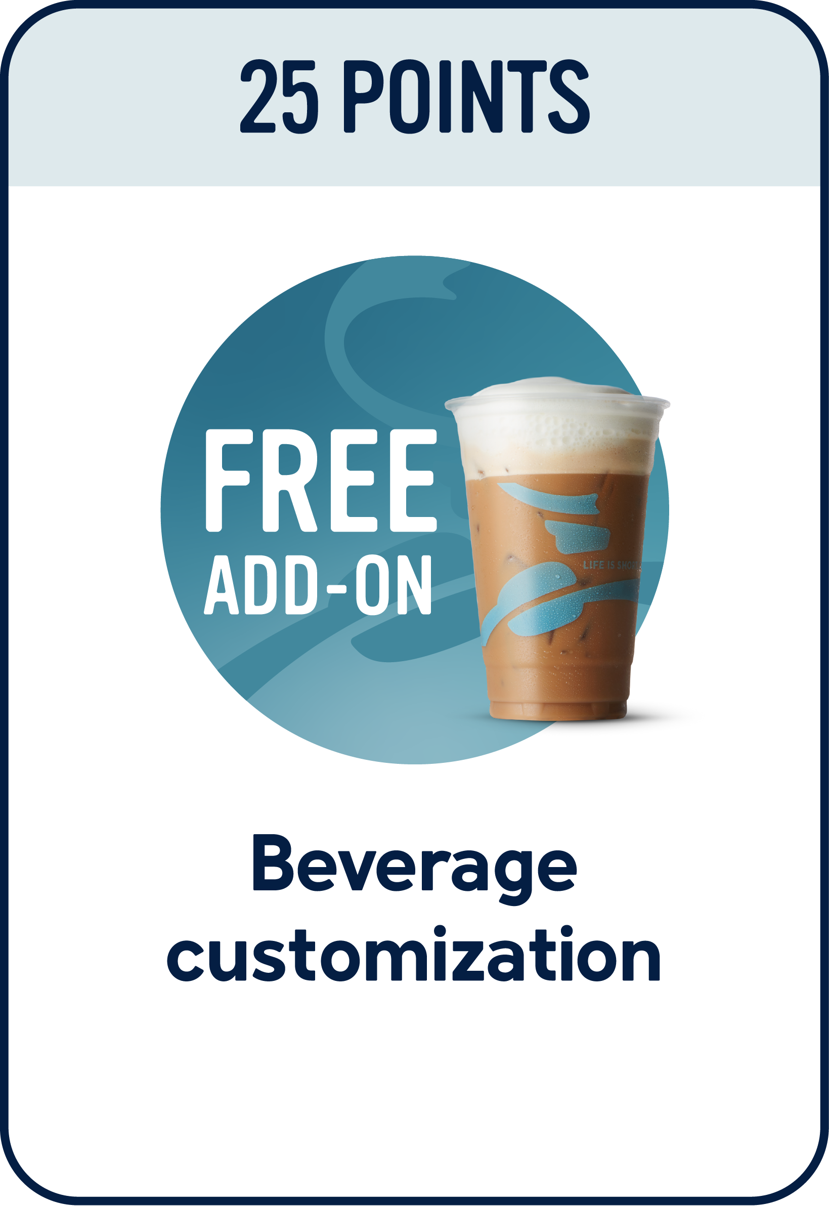 25 points beverage customization