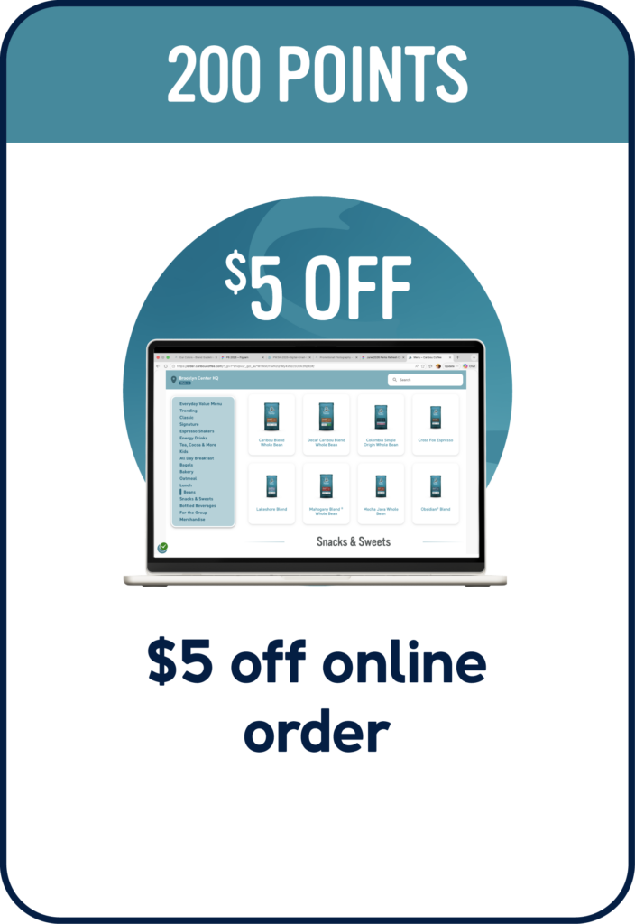 200 points $5 off online order