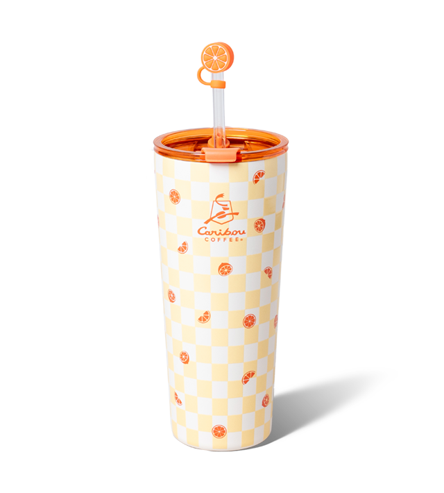 Summer Twist 20oz Stainless Steel Hot/Cold Tumbler - Tangerine