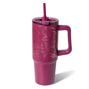 Falling Leaves 30oz Stainless Steel Hot/Cold Handled Tumbler - Pinot