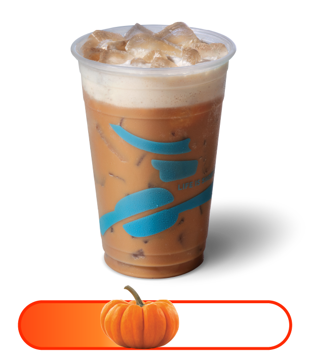 Iced Pumpkin Crafted Cold Brew and low/medium pumpkin intensity scale