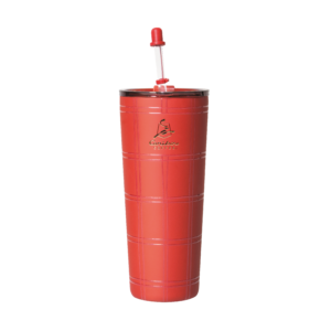 Soft Touch 20oz Stainless Steel Hot/Cold Tumbler with Straw Topper - Wine Plaid